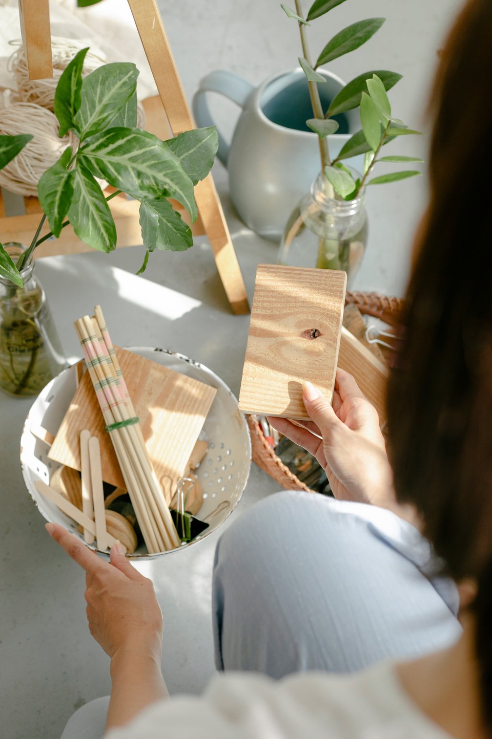 Woman Doing Arts and Crafts